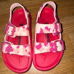 Birkenstock pink girls sandals